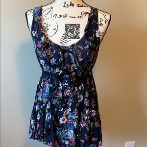 Floral Navy Tank